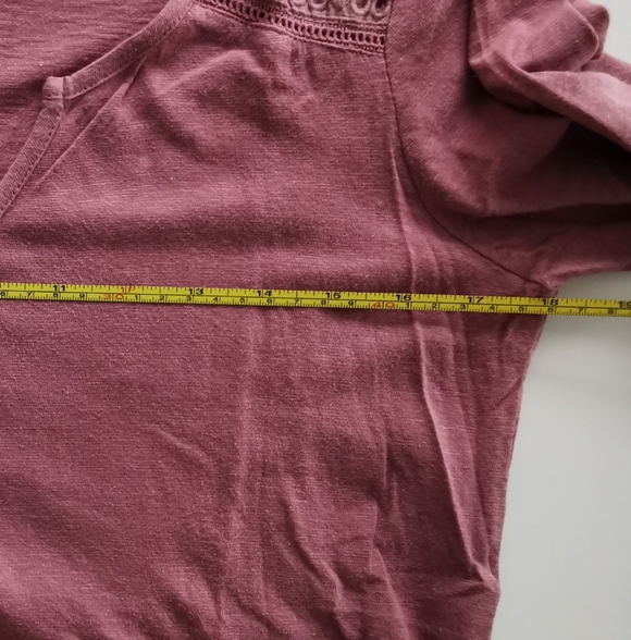 Element Long Sleeve Top Mauve With Lace Details - Picture 7 of 7